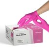 Fifthpulse FMN100, Nitrile Disposable Gloves, 3 mil Palm, Nitrile, Powder-Free, L, 50 PK, Fuchsia FP-N-50-L-FUS